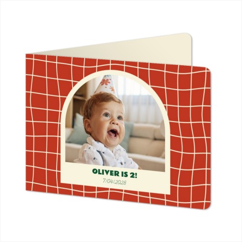 Faire-part 2 volets Paysage coins arrondis 14,3 x 10 cm