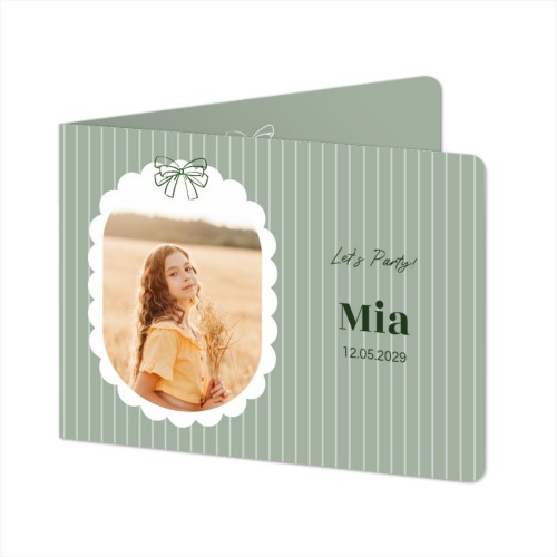 Faire-part 2 volets Paysage coins arrondis 14,3 x 10 cm