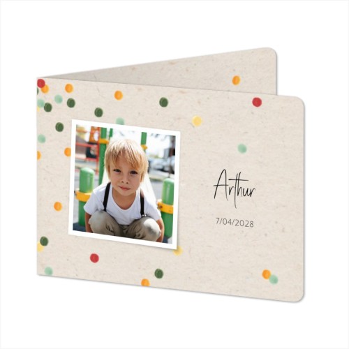 Gevouwen Kaart liggend met ronde hoeken 14,3 x 10 cm