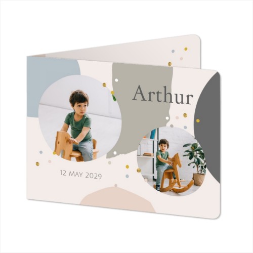 Falt-Grusskarte Querformat mit abgerundeten Ecke 14,3 x 10 cm