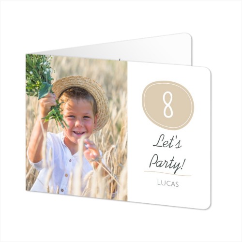 Folded card landscape rounded corners 14,3 x 10 cm