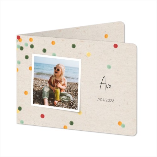 Folded card landscape rounded corners 14,3 x 10 cm