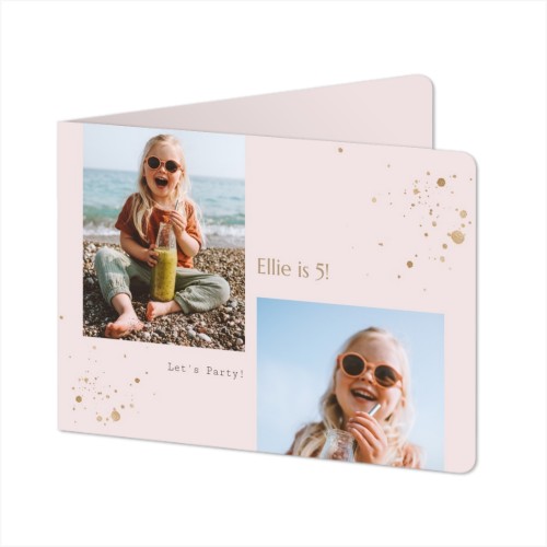 Gevouwen Kaart liggend met ronde hoeken 14,3 x 10 cm