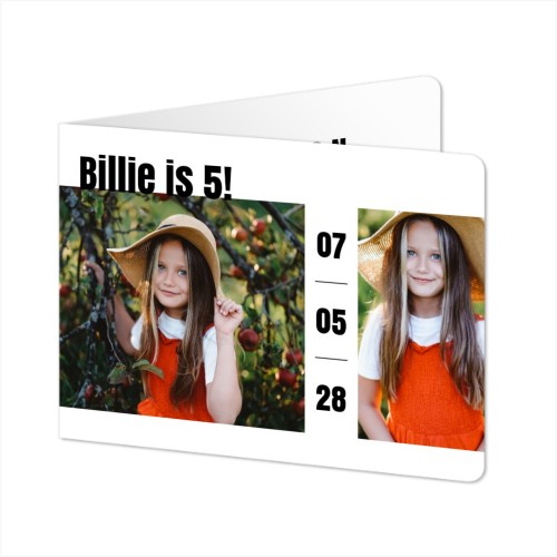 Faire-part 2 volets Paysage coins arrondis 14,3 x 10 cm