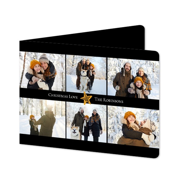 Folded card landscape rounded corners 14,3 x 10 cm