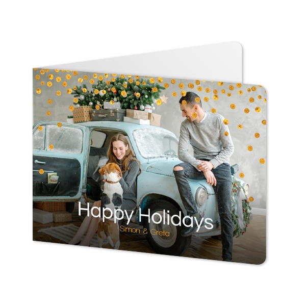 Faire-part 2 volets Paysage coins arrondis 14,3 x 10 cm