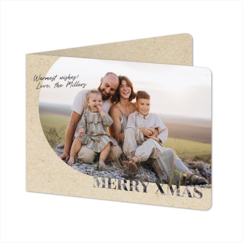 Folded card landscape rounded corners 14,3 x 10 cm