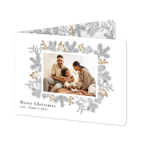 Gevouwen Kaart liggend met ronde hoeken 14,3 x 10 cm Gevouwen Kaart liggend met ronde hoeken 14,3 x 10 cm