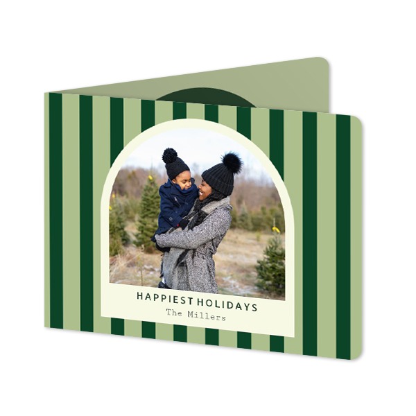 Folded card landscape rounded corners 14,3 x 10 cm