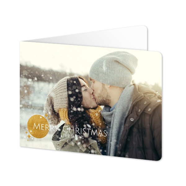 Falt-Grusskarte Querformat mit abgerundeten Ecke 14,3 x 10 cm