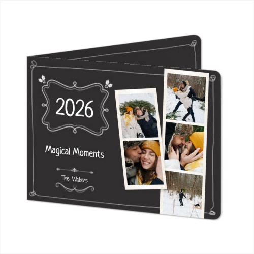 Folded card landscape rounded corners 14,3 x 10 cm