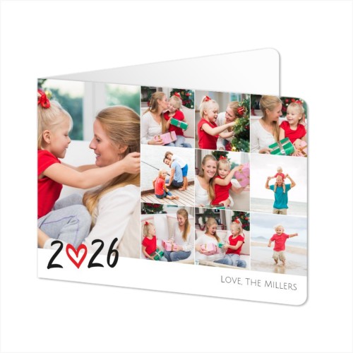 Gevouwen Kaart liggend met ronde hoeken 14,3 x 10 cm