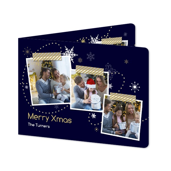 Gevouwen Kaart liggend met ronde hoeken 14,3 x 10 cm