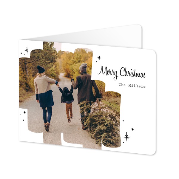 Doble Fotokort Liggende runde hjørner 14,3 x 10 cm