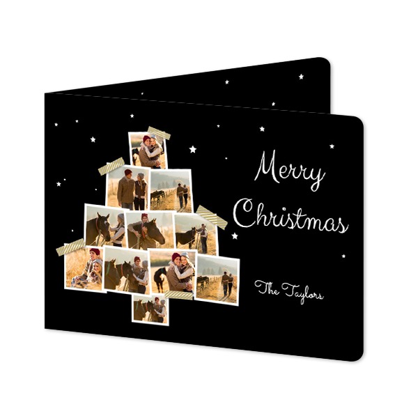 Falt-Grusskarte Querformat mit abgerundeten Ecke 14,3 x 10 cm