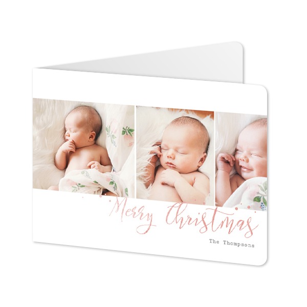 Gevouwen Kaart liggend met ronde hoeken 14,3 x 10 cm