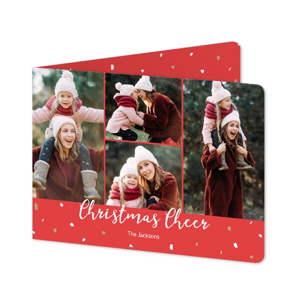 Gevouwen Kaart liggend met ronde hoeken 14,3 x 10 cm