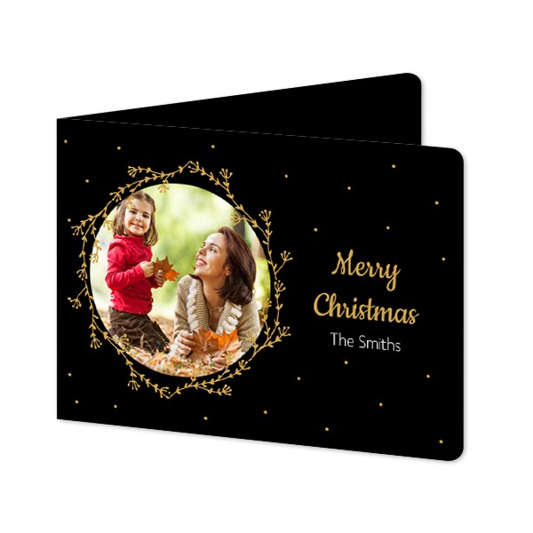 Folded card landscape rounded corners 14,3 x 10 cm