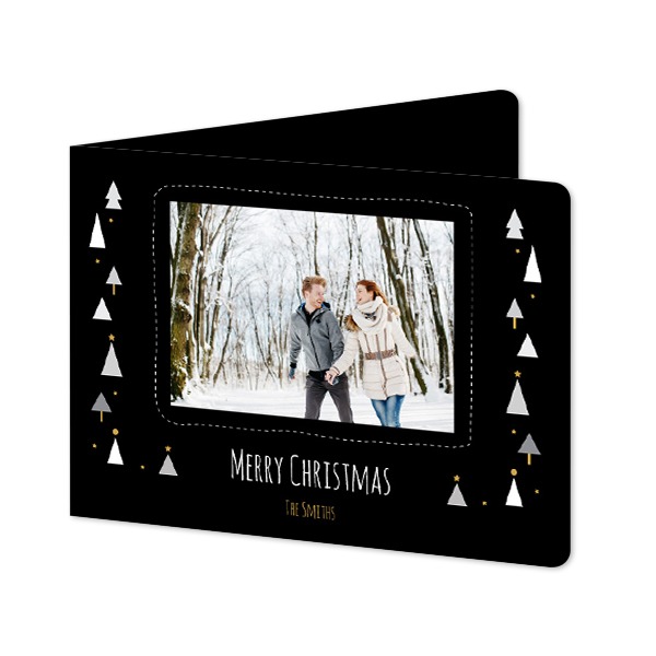 Faire-part 2 volets Paysage coins arrondis 14,3 x 10 cm