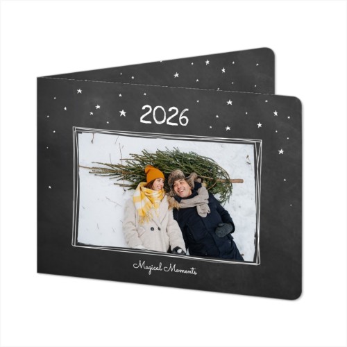 Gevouwen Kaart liggend met ronde hoeken 14,3 x 10 cm