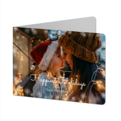 Folded card landscape rounded corners 14,3 x 10 cm