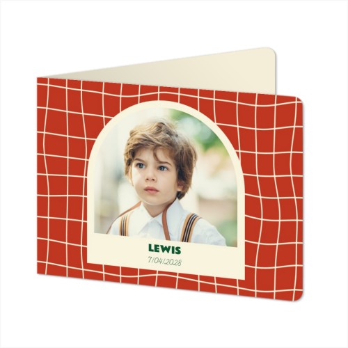 Gevouwen Kaart liggend met ronde hoeken 14,3 x 10 cm