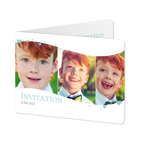 Falt-Grusskarte Querformat mit abgerundeten Ecke 14,3 x 10 cm