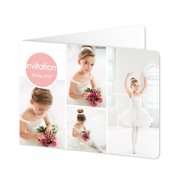 Folded card landscape rounded corners 14,3 x 10 cm Folded card landscape rounded corners 14,3 x 10 cm