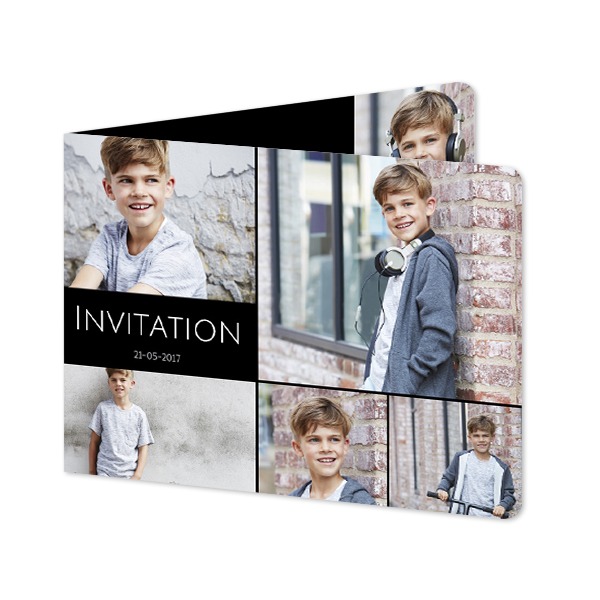 Gevouwen wenskaart liggend met ronde hoeken 14,3 x 10 cm Gevouwen wenskaart liggend met ronde hoeken 14,3 x 10 cm