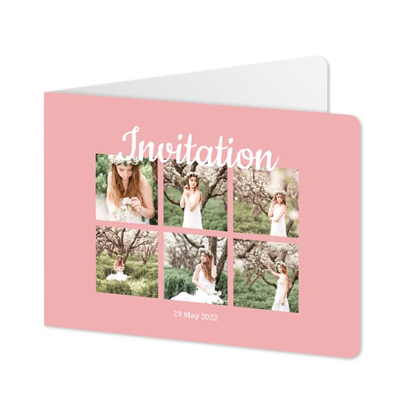 Folded card landscape rounded corners 14,3 x 10 cm Folded card landscape rounded corners 14,3 x 10 cm