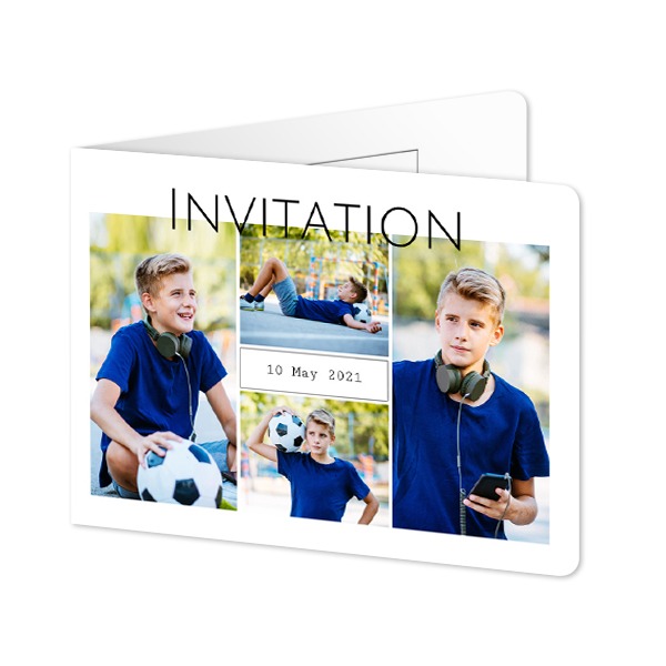 Folded card landscape rounded corners 14,3 x 10 cm