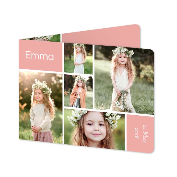 Doble Fotokort Liggende runde hjørner 14,3 x 10 cm