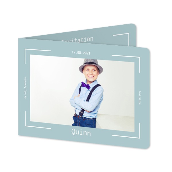 Folded card landscape rounded corners 14,3 x 10 cm