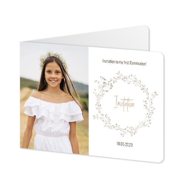 Doble Fotokort Liggende runde hjørner 14,3 x 10 cm