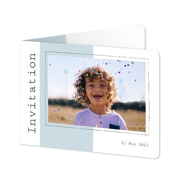 Folded card landscape rounded corners 14,3 x 10 cm