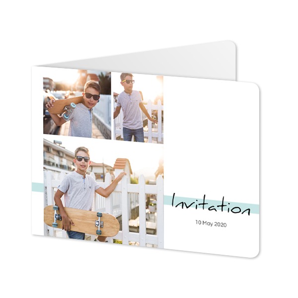 Gevouwen Kaart liggend met ronde hoeken 14,3 x 10 cm Gevouwen Kaart liggend met ronde hoeken 14,3 x 10 cm