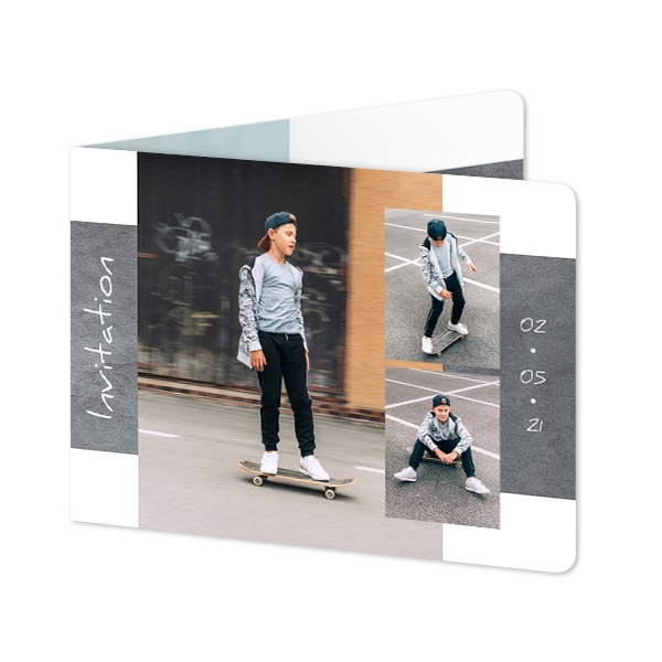 Foldede Fotokort landskab runde hjørner 14,3 x 10 cm