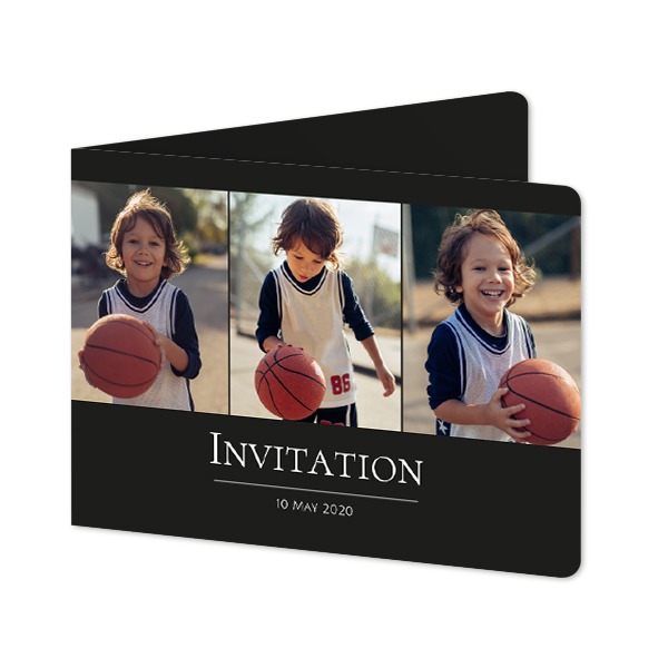 Faire-part 2 volets Paysage coins arrondis 14,3 x 10 cm