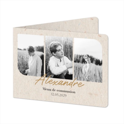 Faire-part 2 volets Paysage coins arrondis 14,3 x 10 cm