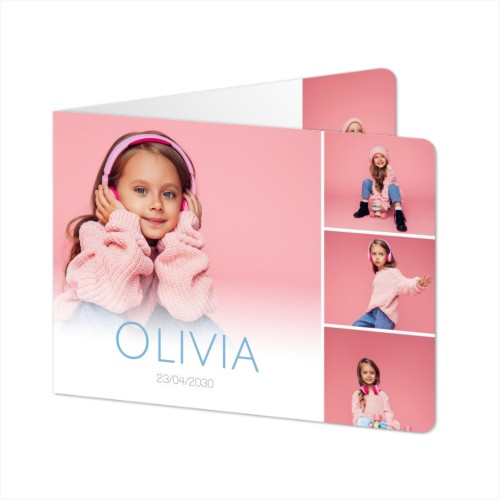 Falt-Grusskarte Querformat mit abgerundeten Ecke 14,3 x 10 cm