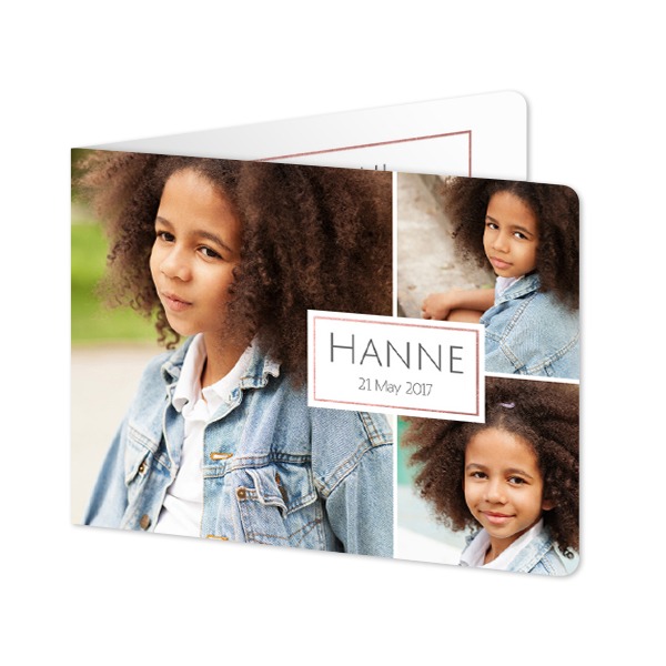 Faire-part 2 volets Paysage coins arrondis 14,3 x 10 cm