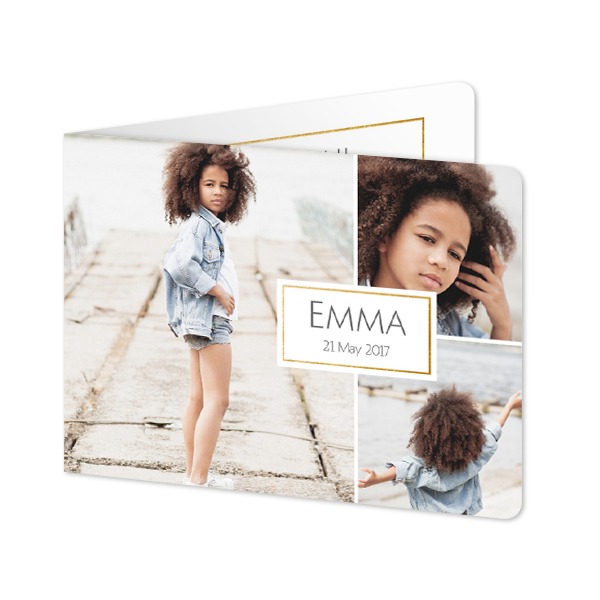 Doble Fotokort Liggende runde hjørner 14,3 x 10 cm