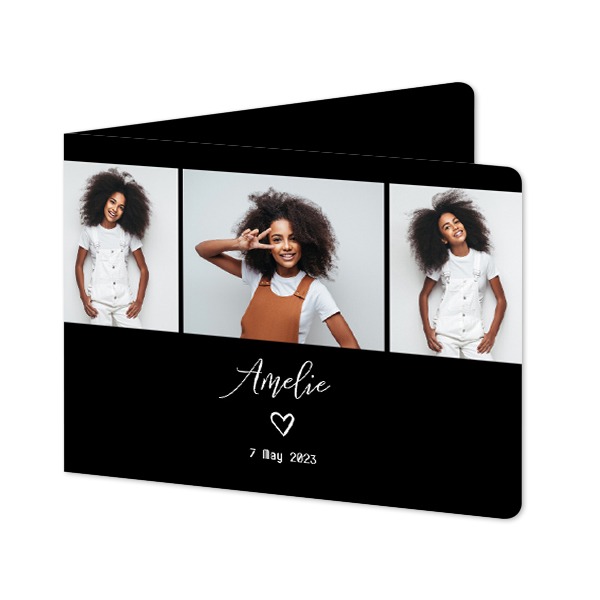 Folded card landscape rounded corners 14,3 x 10 cm Folded card landscape rounded corners 14,3 x 10 cm