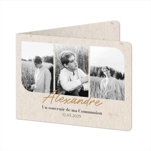 Faire-part 2 volets Paysage coins arrondis 14,3 x 10 cm