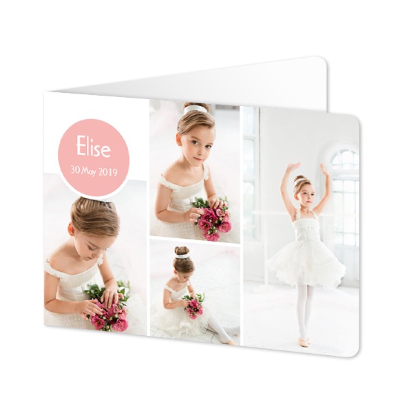 Folded card landscape rounded corners 14,3 x 10 cm Folded card landscape rounded corners 14,3 x 10 cm