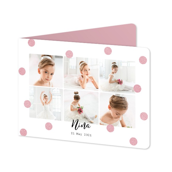 Falt-Grusskarte Querformat mit abgerundeten Ecke 14,3 x 10 cm