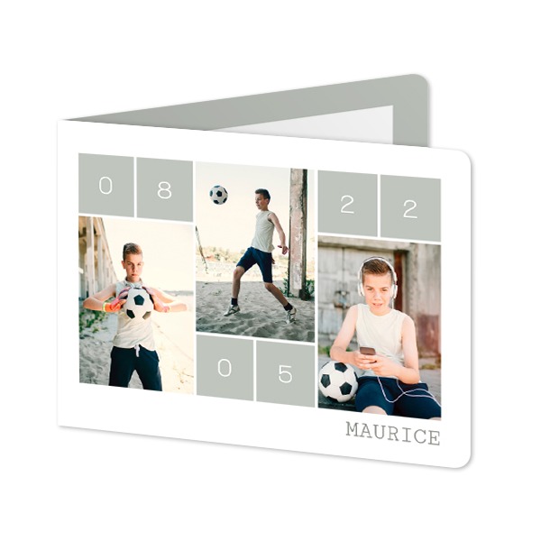 Folded card landscape rounded corners 14,3 x 10 cm