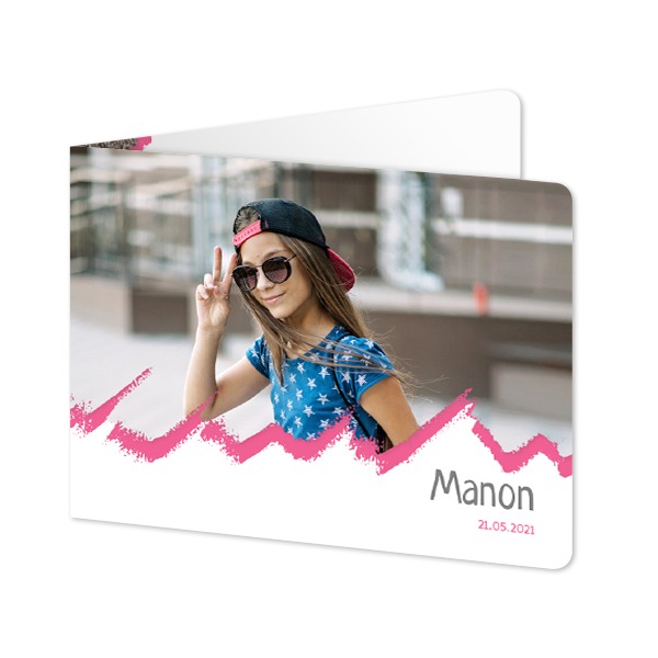 Doble Fotokort Liggende runde hjørner 14,3 x 10 cm