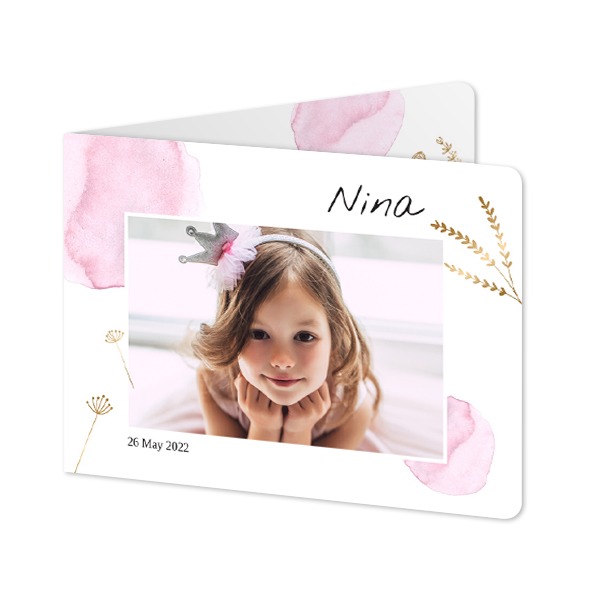 Gevouwen Kaart liggend met ronde hoeken 14,3 x 10 cm Gevouwen Kaart liggend met ronde hoeken 14,3 x 10 cm