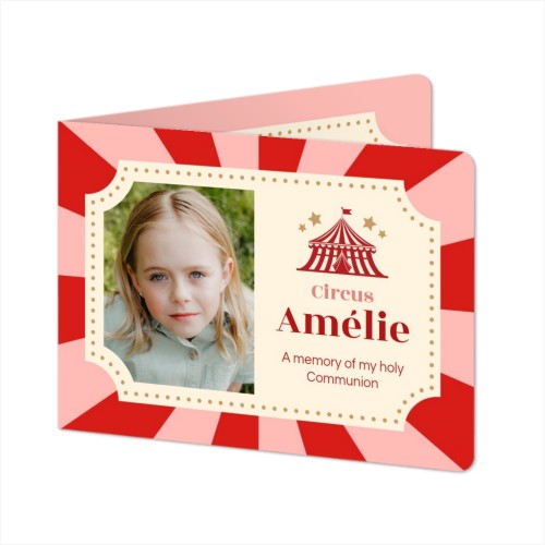 Folded card landscape rounded corners 14,3 x 10 cm